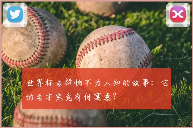 世界杯吉祥物不为人知的故事:它的名字究竟有何寓意?