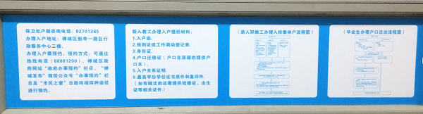 武裝部、保衛(wèi)處邊學(xué)邊改將戶籍業(yè)務(wù)辦理流程上墻