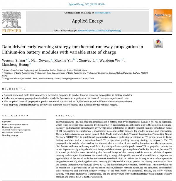 機(jī)電工程與自動(dòng)化學(xué)院師生在國(guó)際知名期刊《Applied Energy》上發(fā)表論文